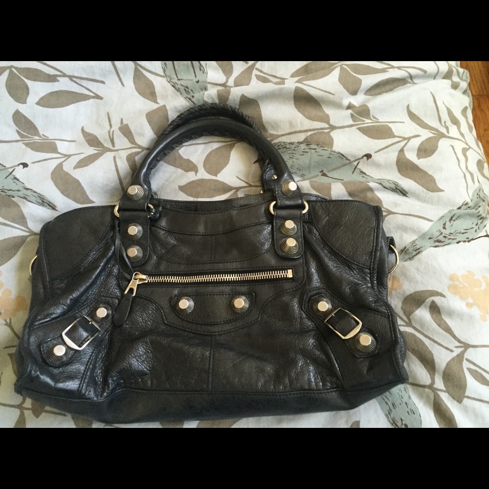 Black Giant Silver HW Balenciaga Part time Bag